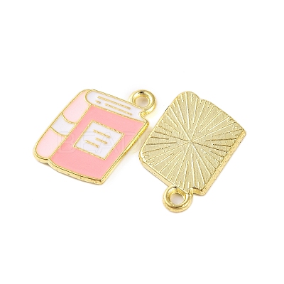 Golden Plated Alloy Enamel Pendants ENAM-Z017-12G-03-1