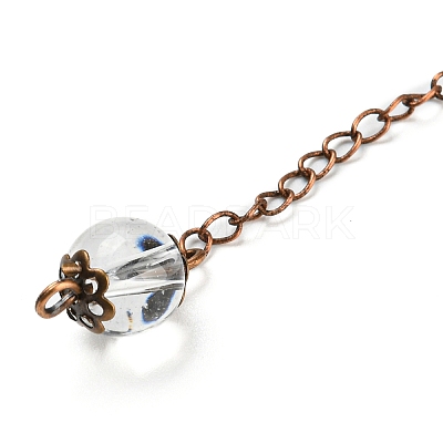 Natural Rose Quartz Dowsing Pendulum Big Pendants G-H293-01R-09-1