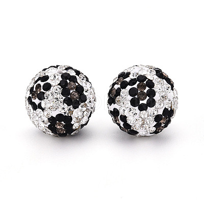 Polymer Clay Pave Rhinestone Beads RB-T018-02C-1
