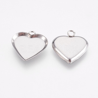 Tarnish Resistant 304 Stainless Steel Pendant Cabochon Settings STAS-I097-055-13P-1
