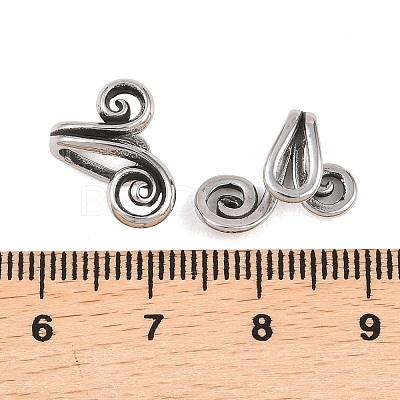 Flower 316 Stainless Steel Non- Piercing Cartilage Earrings AJEW-C044-07B-AS-1