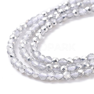 Transparent Electroplate Glass Beads Strands LS-GLAA-H021-01A-HP06-1