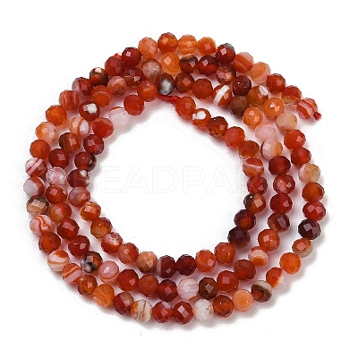 Natural Banded Agate Beads Strands G-P553-G09-03-1