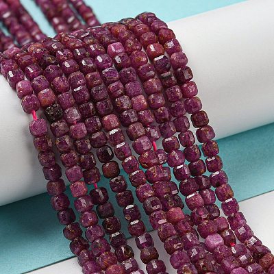 Natural Ruby Beads Strands G-P457-B01-36B-1