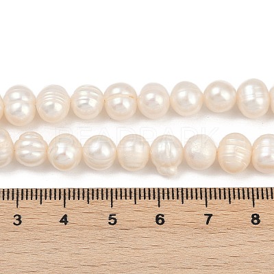 Natural Cultured Freshwater Pearl Beads Strands PEAR-I007-07X-07D-1