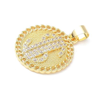 Micro Pave Clear Cubic Zirconia Pendants KK-L253-13G-02-1