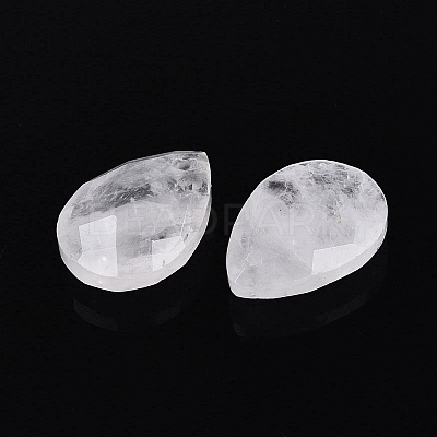 Natural Quartz Crystal Pendants G-N362-13G-1
