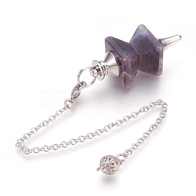 Natural Amethyst Dowsing Pendulums KK-F756-09J-1