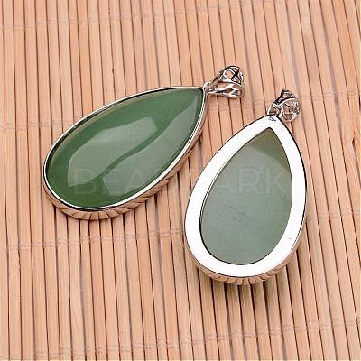 Natural Green Aventurine Big Pendants G-I184-06-1