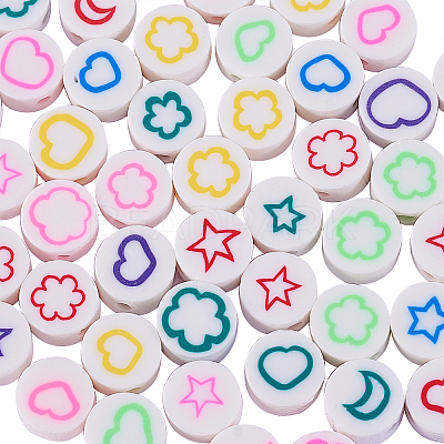 100Pcs Handmade Polymer Clay Beads CLAY-CJ0001-54-1