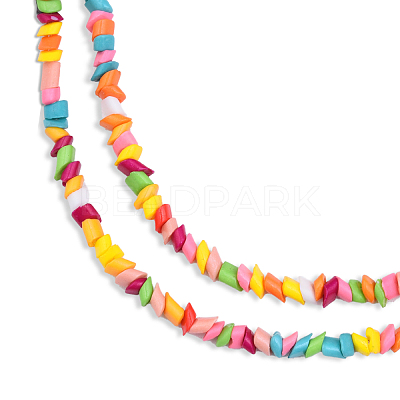Opaque Spray Painted Glass Bead Strands GLAA-N047-04B-1