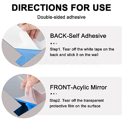 Mirror Wall Stickers DIY-WH0210-56E-1