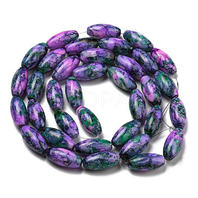 Baking Paint Glass Beads Strands DGLA-S115-22x10-S17-1