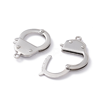 Tarnish Resistant 304 Stainless Steel Handcuff Clasps STAS-D009-02-1