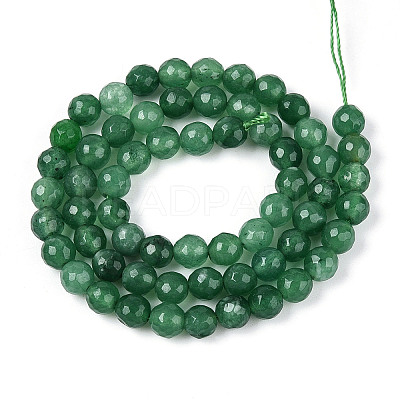 Dyed Natural White Jade Beads Strands G-T139-6mm-60-19-1