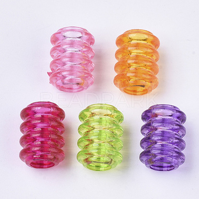 Transparent Acrylic European Beads TACR-T015-031-1