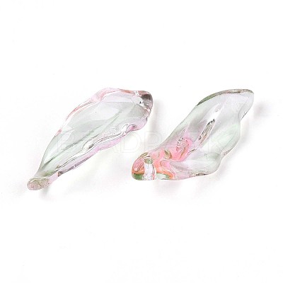 Baking Paint Transparent Glass Pendants DGLA-N014-02D-1