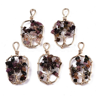 Natural Tourmaline Pendants G-T131-94-1
