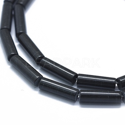 Natural Black Stone Beads Strands G-F631-D10-1