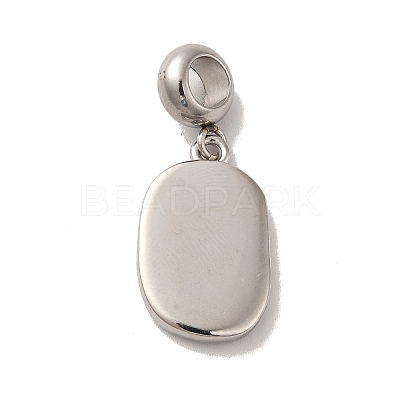 304 Stainless Steel FireBrick Enamel European Dangle Charms STAS-G308-30P-1