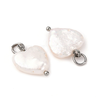 Natural Keshi Pearl Pendants PALLOY-JF04207-02-1