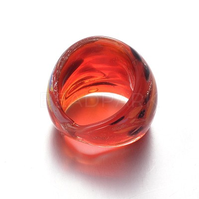 Mixed Handmade Lampwork Wide Band Rings RJEW-X0005-B-1
