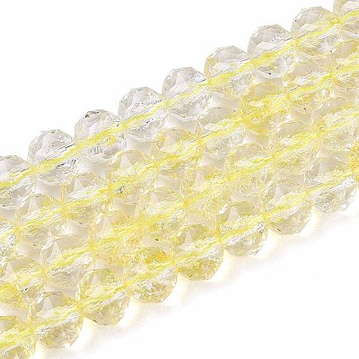 Crackle Transparent Glass Beads Strands GLAA-N063-8mm-08-1