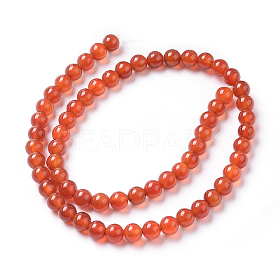 Natural Agate Beads Strands G-I261-B04-6mm-1