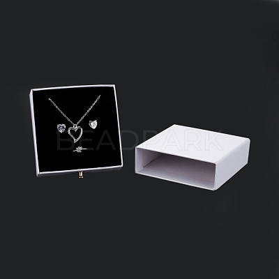 Square Paper Drawer Jewelry Set Box CON-C011-03A-07-1