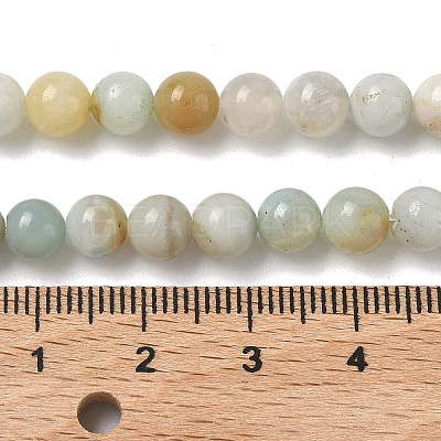 Natural Flower Amazonite Beads Strands G-F818-A01-6mm-1