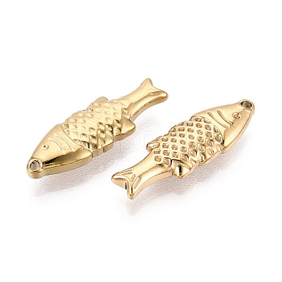304 Stainless Steel Fish Pendants STAS-T069-10G-1
