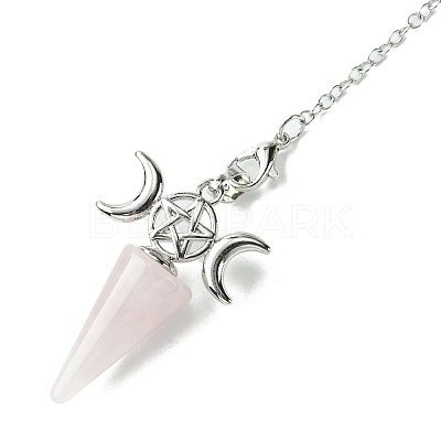 Natural Rose Quartz Cone Dowsing Pendulum Big Pendants G-C114-01P-20-1