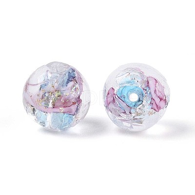 Handmade Foil Lampwork Beads LAMP-T021-33C-1