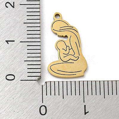 Mother's Day 201 Stainless Steel Pendants STAS-H188-01B-G-1