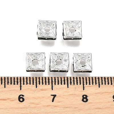 Brass Rhinestone Spacer Beads X1-RSB072-12S-1