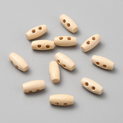 2-Hole Wooden Buttons BUTT-WH0028-90B-1