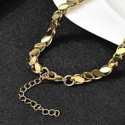 304 Stainless Steel Horse Eye Twisted Chain Necklaces for Women Men NJEW-A046-01G-1