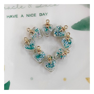 Luminous Glow in the Dark Glass Pendants FIND-PW0017-20B-1