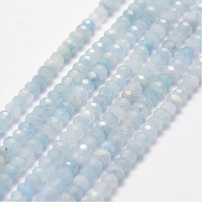 Natural Aquamarine Bead Strands G-P279-64-4mm-1