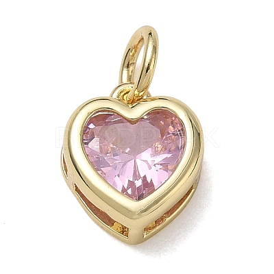 Brass Pave Cubic Zirconia Charms KK-CBA56EF-31G-03-1