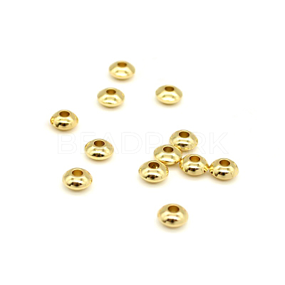 Real 18K Gold Plated Brass Spacer Beads KK-E702-17G-NF-1