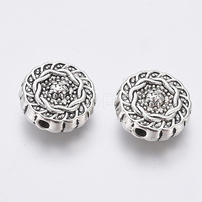 Tibetan Style Alloy Beads X-TIBEB-R022-AS-LF-1