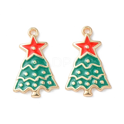 Christmas Alloy Enamel Pendants X-ENAM-D047-17G-06-1