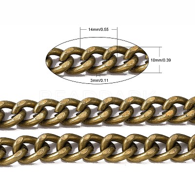 3.28 Feet Iron Cuban Link Chains X-CH-R013-14x10x3-AB-1
