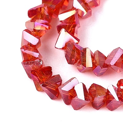 Electroplate Transparent Glass Beads Strands LS-EGLA-Q139-01A-A12-1