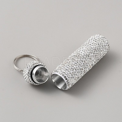 Aluminium Alloy with Crystal Rhinestone Pendant Keychain KEYC-WH20001-02-1
