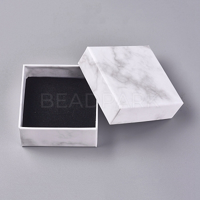 Square Kraft Cardboard Jewelry Boxes AJEW-WH0021-44-1
