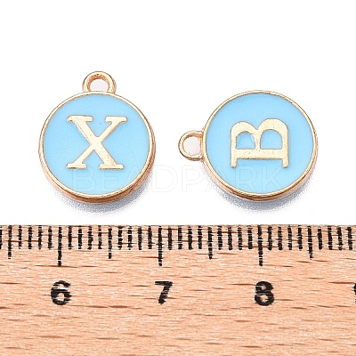 Initial Letter A~Z Alphabet Enamel Charms ENAM-Q437-02-1