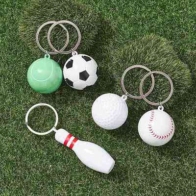 ABS Plastic Sports Ball Theme Pendants Keychains KEYC-JKC00659-1