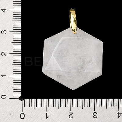 Natural Quartz Crystal Faceted Pendants G-B188-03G-07-1